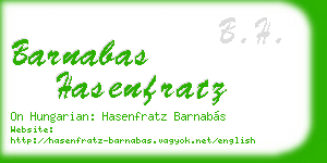 barnabas hasenfratz business card